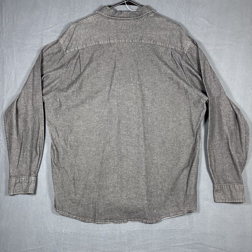 Wrangler Flex for Comfort long sleeve button up shirt size 2XL Denim Faded Black